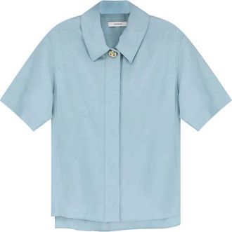 Joseph Volu Light Linnen Blend Shirt - Dames - Overhemden - Blauw - XS - Linnen - Overhemden