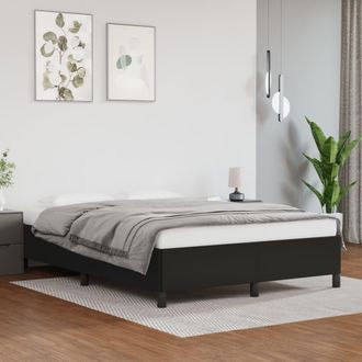vidaXL Estructura De Cama Sin Colch&oacute;n Cuero Sint&eacute;tico Negro 140x200 Cm Vidaxl