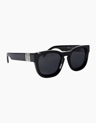 Palm Angels Mens Mens Riverside Rectangle Sunglasses - Black Dark Grey - Size: ONE size