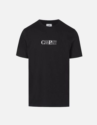 C.P. Company Mens Logo T Shirt - Black - Size: 44