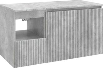 vidaXL Juego De Muebles De Ba&ntilde;o 2 Uds. Gris Hormig&oacute;n Vidaxl