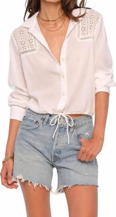 Heartloom Dennis Long Sleeve Shirt In White