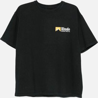 Rhude Mens International Racing T-Shirt Black - Size: 36