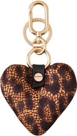 Borbonese Hartjes Sleutelhanger - Dames - Sleutelhangers & Tashangers - Bruin - ONE Size - Accessoires