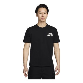 Nike Mens Nike SB Logo Printing Sports Skateboard Short Sleeve Black T-Shirt DC7818-010