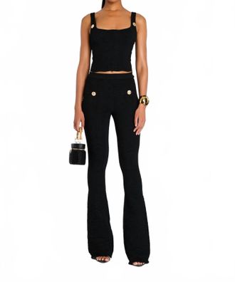 Retrof&ecirc;te Joliet Knit Pants In Metallic Black