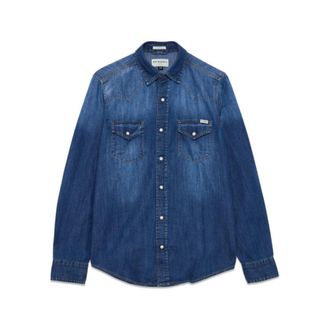 Roy Rogers Martin Shirt - Heren - Overhemden - Blauw - Maat: M Katoen