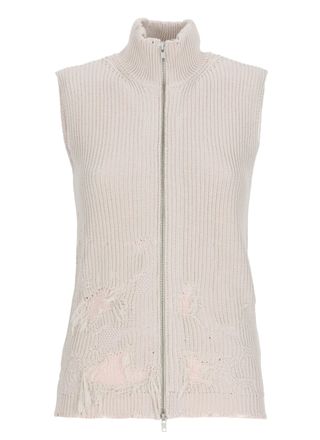 Maison Margiela Pink Cotton Ripped Gilet