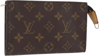 Louis Vuitton Pre-owned Accessory Pouch - Dames - Vintage Clutch - Bruin - ONE Size - Leer - Vintage