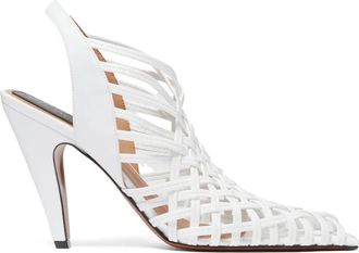 Stella McCartney Sandali con punta quadrata 95mm - Bianco