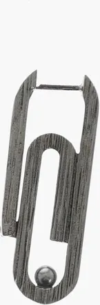 Off-white Single Paperclip-Shaped Brass Earring size One Size