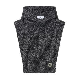 Stone Island Winter Scarves, male, Gray, Size: ONE SIZE Compass Logo Balaclava