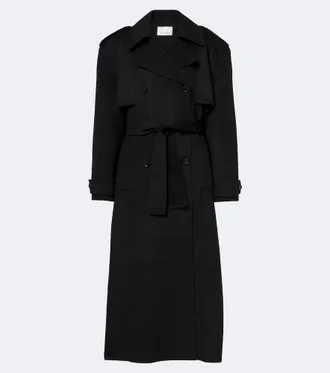 Frankie Shop Nikola padded wool and cashmere trench coat