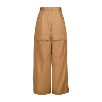 Stella McCartney Dames, Broeken, Beige, Maat: 3XS Katoen