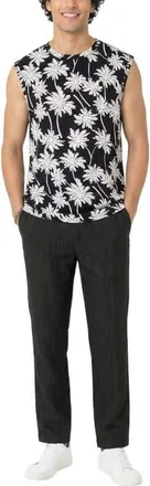 Area Stars Eden Top in Black White Palm at Nordstrom, Size X-Large