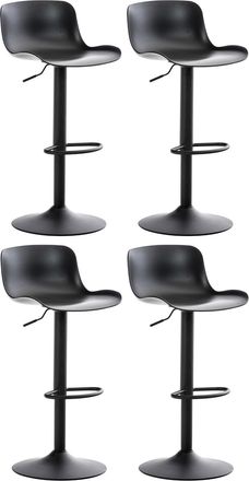 Clp Set De 4 Taburetes De Bar Almada Negro