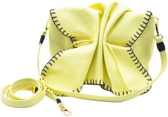 Carlos Falchi Medium Butterfly Top Grain Leather Bag in Lemon at Nordstrom