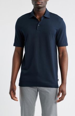 BOSS Press Polo in Dark Blue at Nordstrom, Size Medium