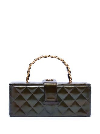 Chanel 1994-1996 toilettas met diamantvormige voering - Bruin