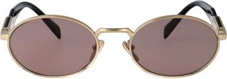 Prada Stijlvolle zonnebril voor trendy looks - Dames - Zonnebrillen - Geel - 55 MM - Accessoires