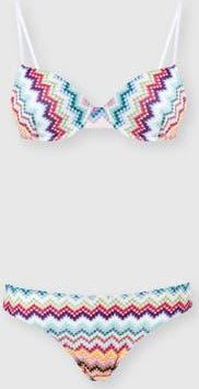 Missoni Balcony Bikini In Lam&eacute; Viscose With Zigzag Pixel-effect Pattern in Multicoloured at Nordstrom, Size 42 It