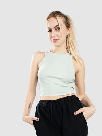 Urban Classics Organic Cropped Rib Tank Top gr&uuml;n
