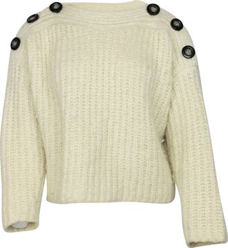 Isabel Marant Isabel Marant Trui met knoopdetails in witte wol