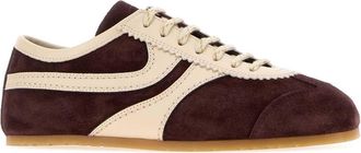 Dries Van Noten Womens Grape Suede Sneakers Darkpurple