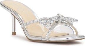 Jessica Simpson Cornilia Slide Sandal in Silver/Clear at Nordstrom Rack, Size 6.5
