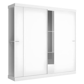 Vente-Unique Vente-unique - Armadio 2 ante scorrevoli con specchio L.231 cm Bianco - adalrik