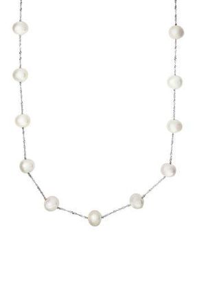 Effy 14K White Gold Freshwater Pearl Station Necklace at Nordstrom Rack