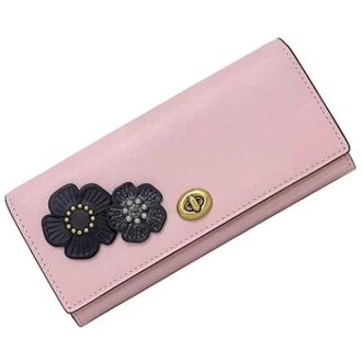 Coach Pre-owned Wallets, female, Pink, Size: ONE SIZE Pre-owned Leather Wallet