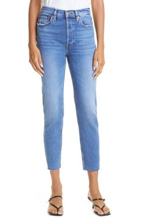 Re/Done Originals High Waist Ankle Jeans in Indigo Storm at Nordstrom, Size 25