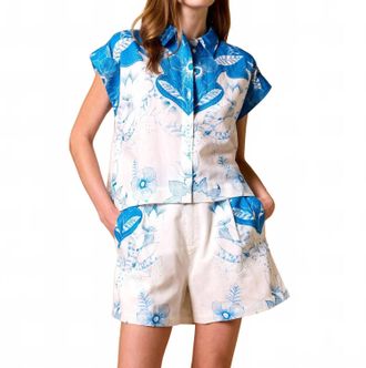 Cleobella Sebastian Linen Short In Celestia
