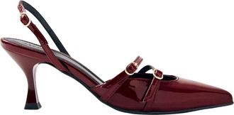 Alohas Joelle Onix Burgundy Leren Pumps - Dames - Pumps - Rood - 38 EU - Leer - Schoenen