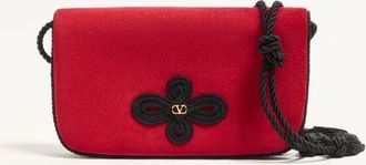 Valentino Garavani Mini Borsa A Spalla Sans Fin In Suede Donna ROSSO UNI