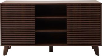 Calicosy Aparador 2 puertas correderas efecto madera ranurada L140 cm