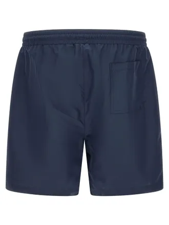 Brunello Cucinelli Logo-Embroidered Nylon Swim Shorts - Navy