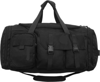 Generic Stylish large capacity nylon travel duffel bag waterproof gym,Compatible For men and women(Black)