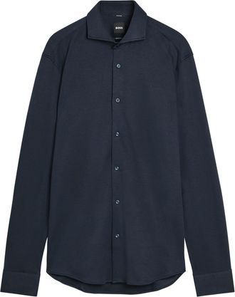 BOSS Boss Cotton Shirt - Navy - 42 (C16.5 / XL)
