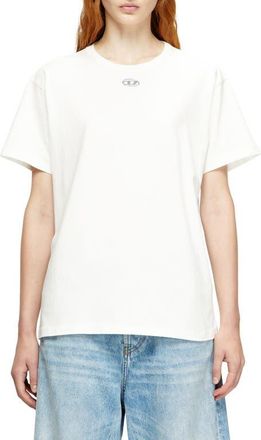 Diesel T-Normy-OD-S1 Metallic Oval D Cutout T-Shirt in Off/white at Nordstrom, Size Xx-Small