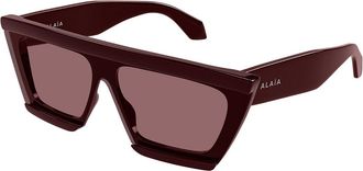 Alaia AA0104S 003 Womens Sunglasses Burgundy Size 99