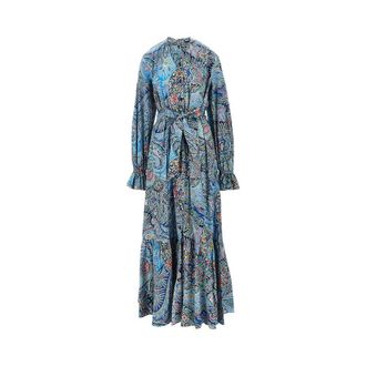Etro Printed stretch poplin maxi dress Woman 40