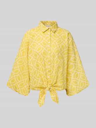 Christian Berg Relaxed Fit Bluse mit 3/4-Arm in Senf, Gr&ouml;&szlig;e 42
