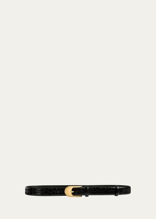 Khaite Dome Embossed Leather Belt