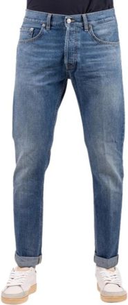 Dondup Slim-fit Jeans - Heren - Loose Fit Jeans - Blauw - W34 - Leer - Jeans