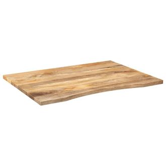Berkfield Home Desk Top with Curve 100x80x2.5 cm Solid Wood Rough Mango in Brown