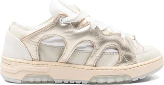 Santha cut-out lace-up sneakers - White