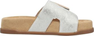 Rieker Pantolette - Dames - Schoenen - Beige - Maat: 42 EU Leer