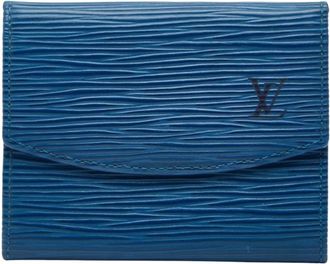 Louis Vuitton Epi Toledo Blue Leather Coin Purse/Coin Case (Pre-Owned)